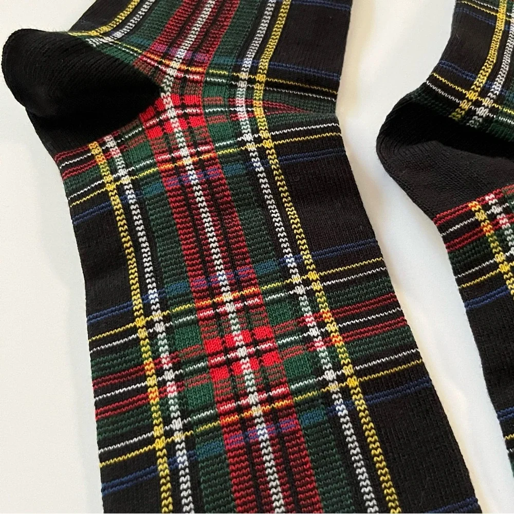 Hold Ralph Lauren Plaid Black long Socks
